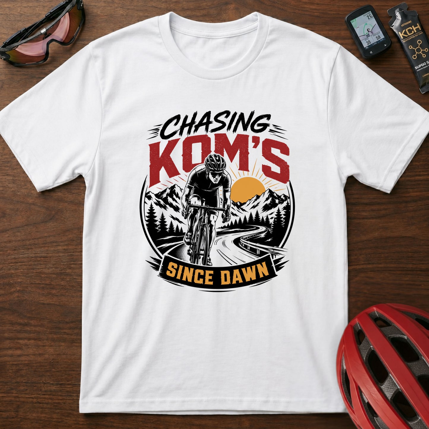 Chasing KOMs Cycling T‑Shirt