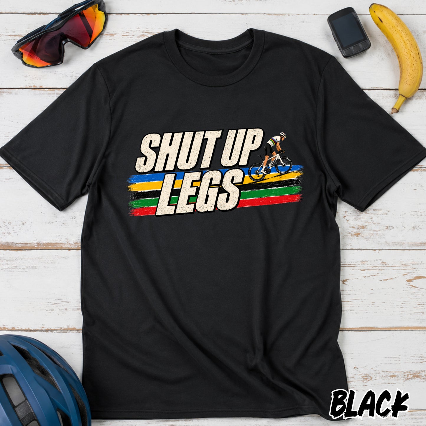 Shut Up Legs Cycling T-Shirt — Retro Road Bike Racing Tee