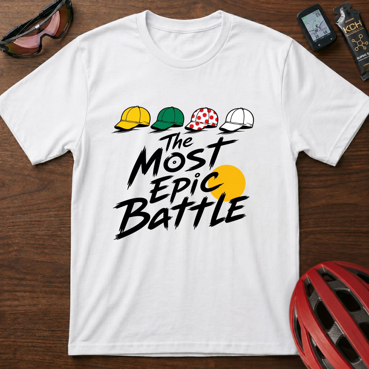 T-Shirt — 'The Most Epic Battle' Tour de France Caps Graphic Tee