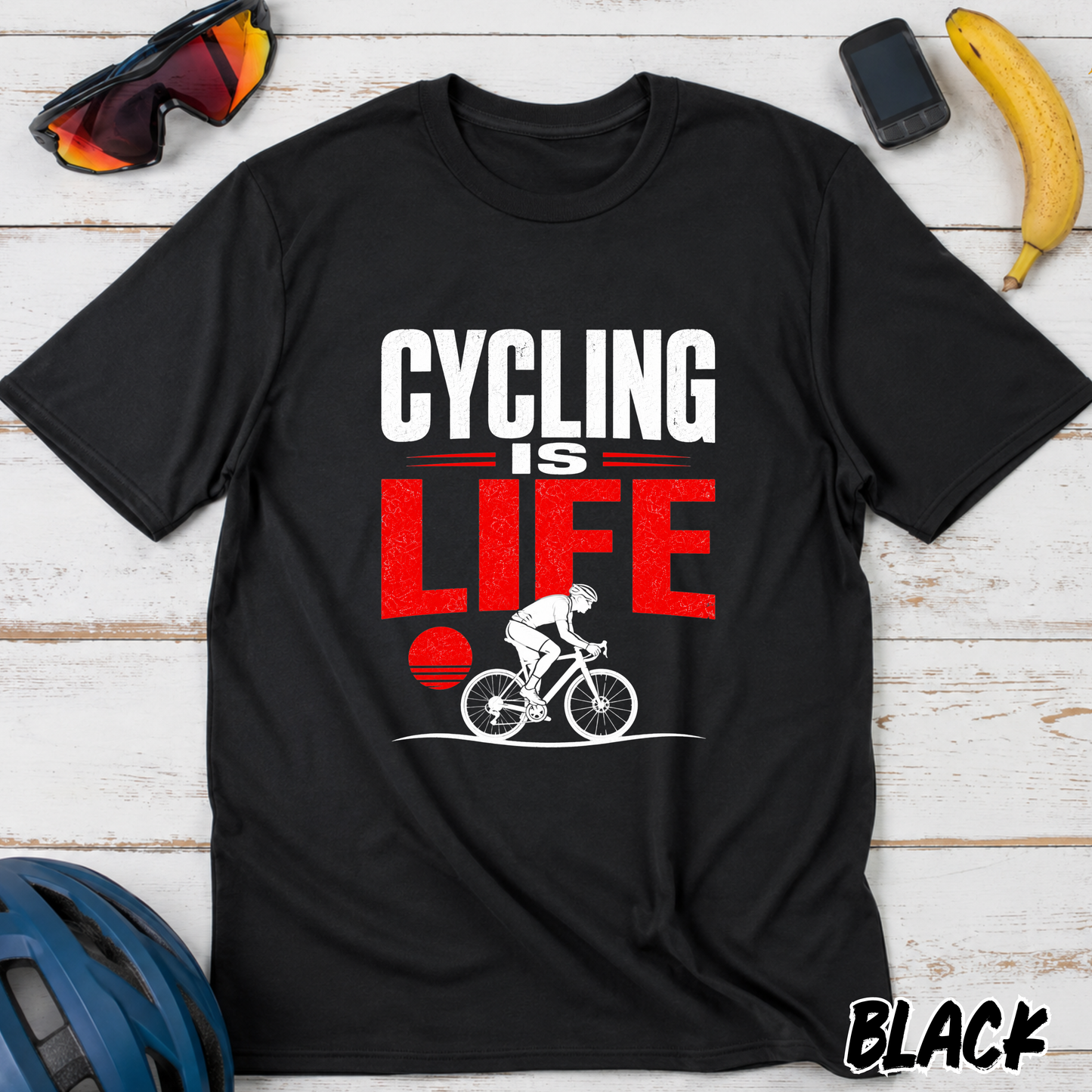 Cycling Is Life T-Shirt — Bold Bike Lover Tee