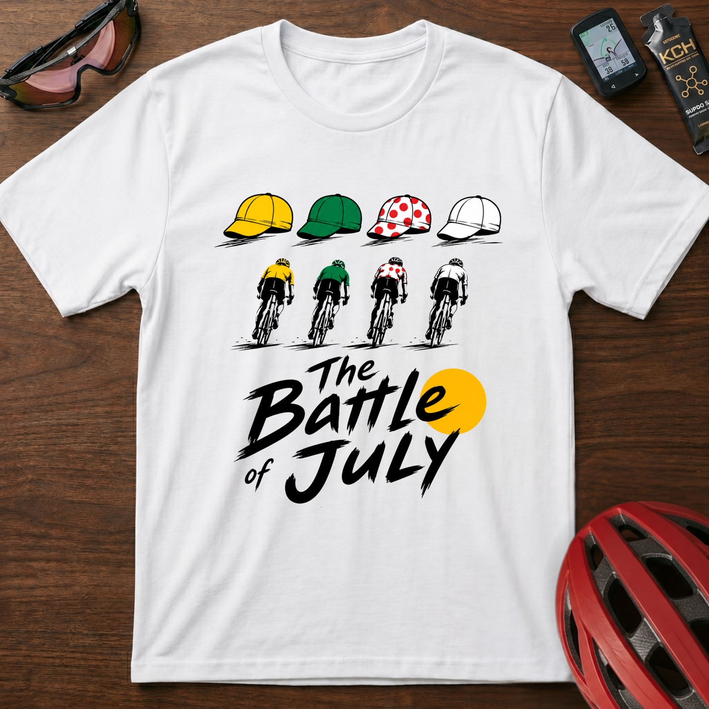 "The Battle of July" Tour de France cycling Graphic T-Shirt