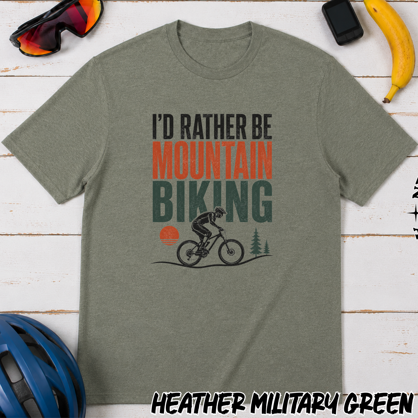 I'd Rather Be Mountain Biking T-Shirt — Outdoor MTB Cycling Tee