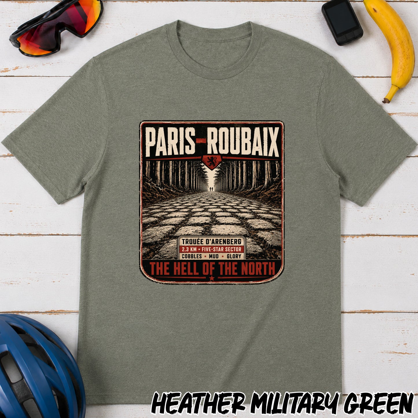 Paris–Roubaix Cycling T-Shirt — Vintage 'Hell of the North' Race Tee