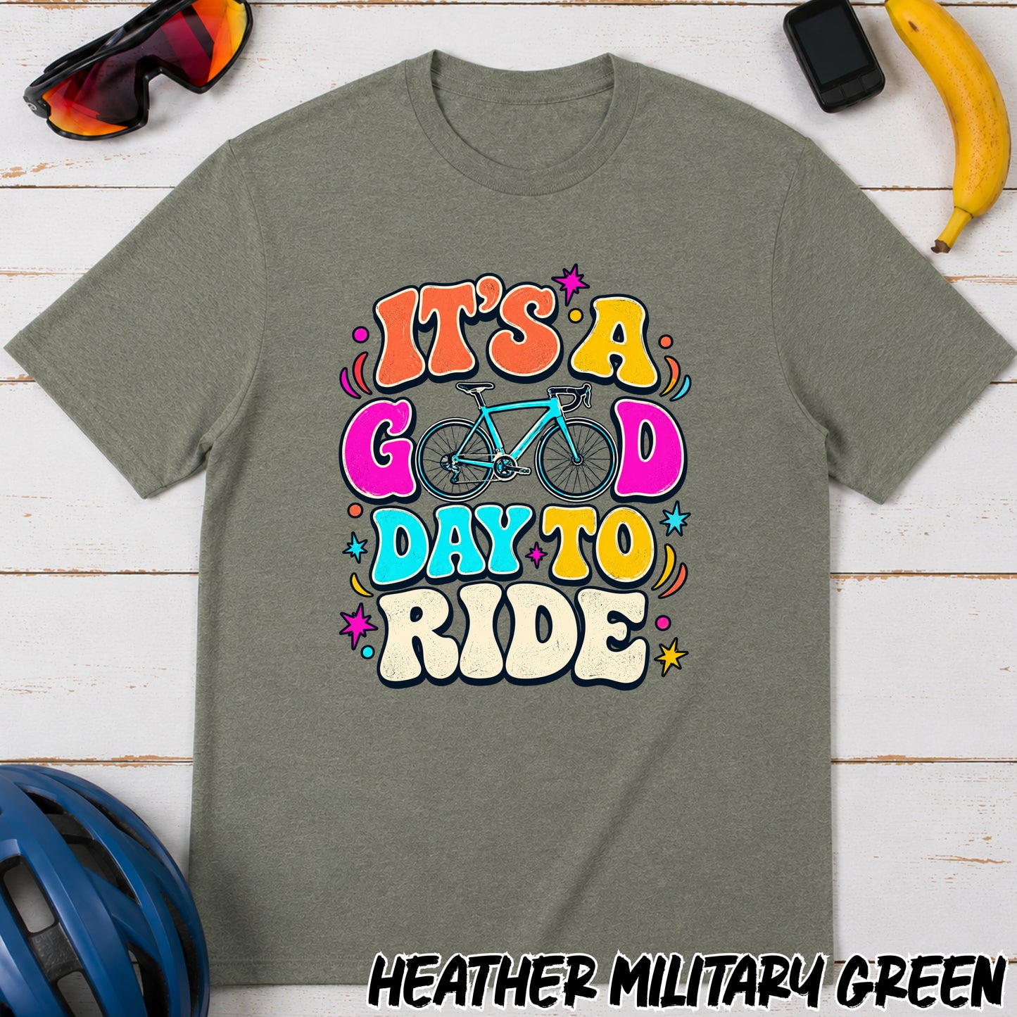 Bike T-Shirt — "It's a Good Day to Ride" Retro Cycling Tee