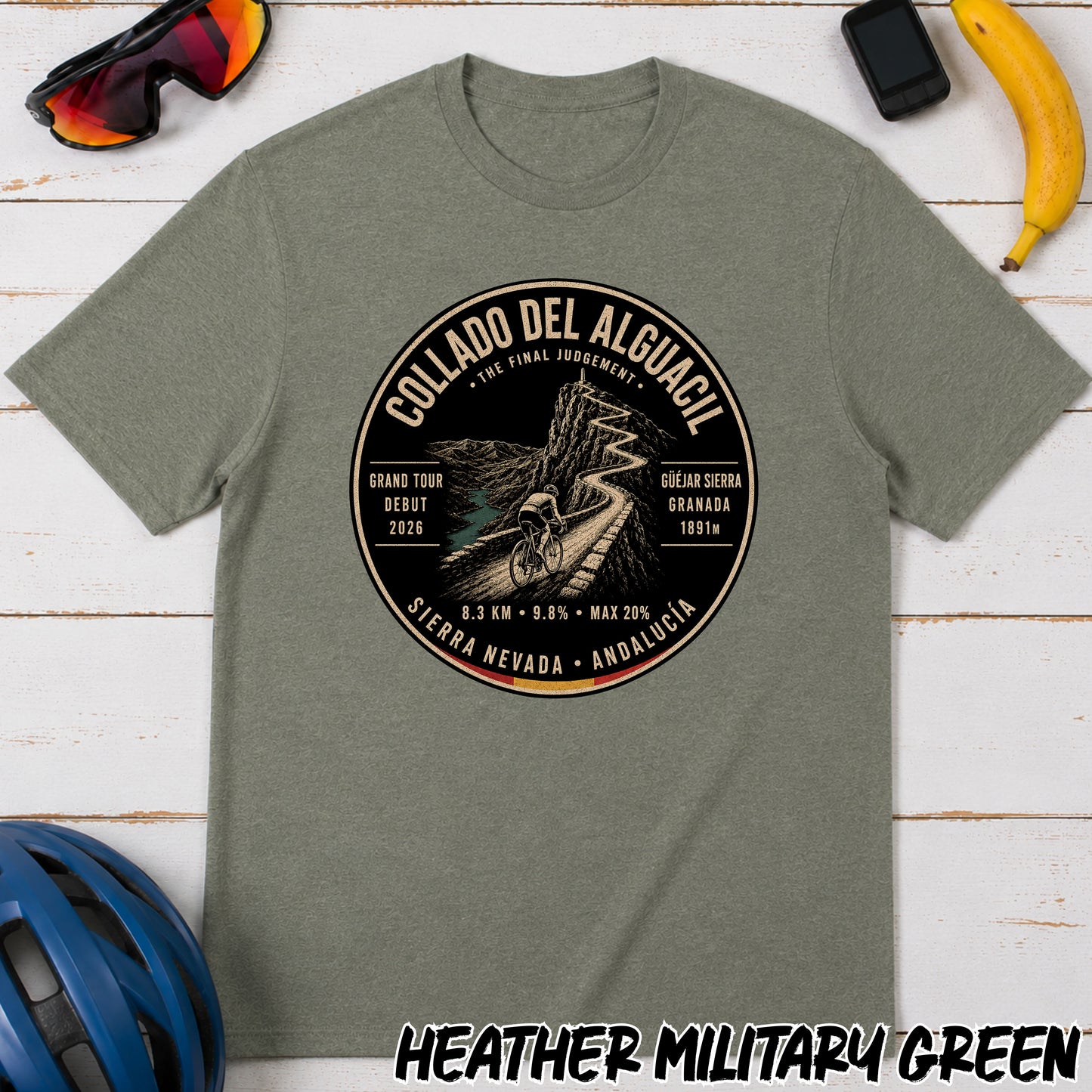 Collado Del Alguacil Mountain Road Cycling T-Shirt — La Vuelta Tee