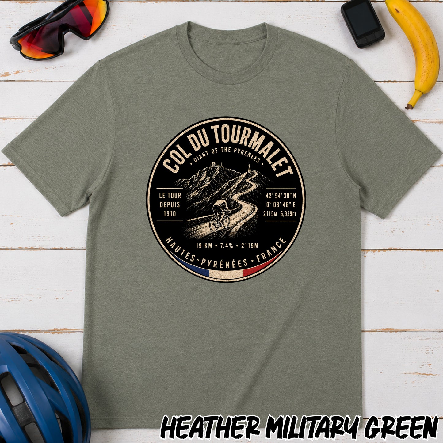 Col du Tourmalet Cycling T‑Shirt — Tour de France Tee