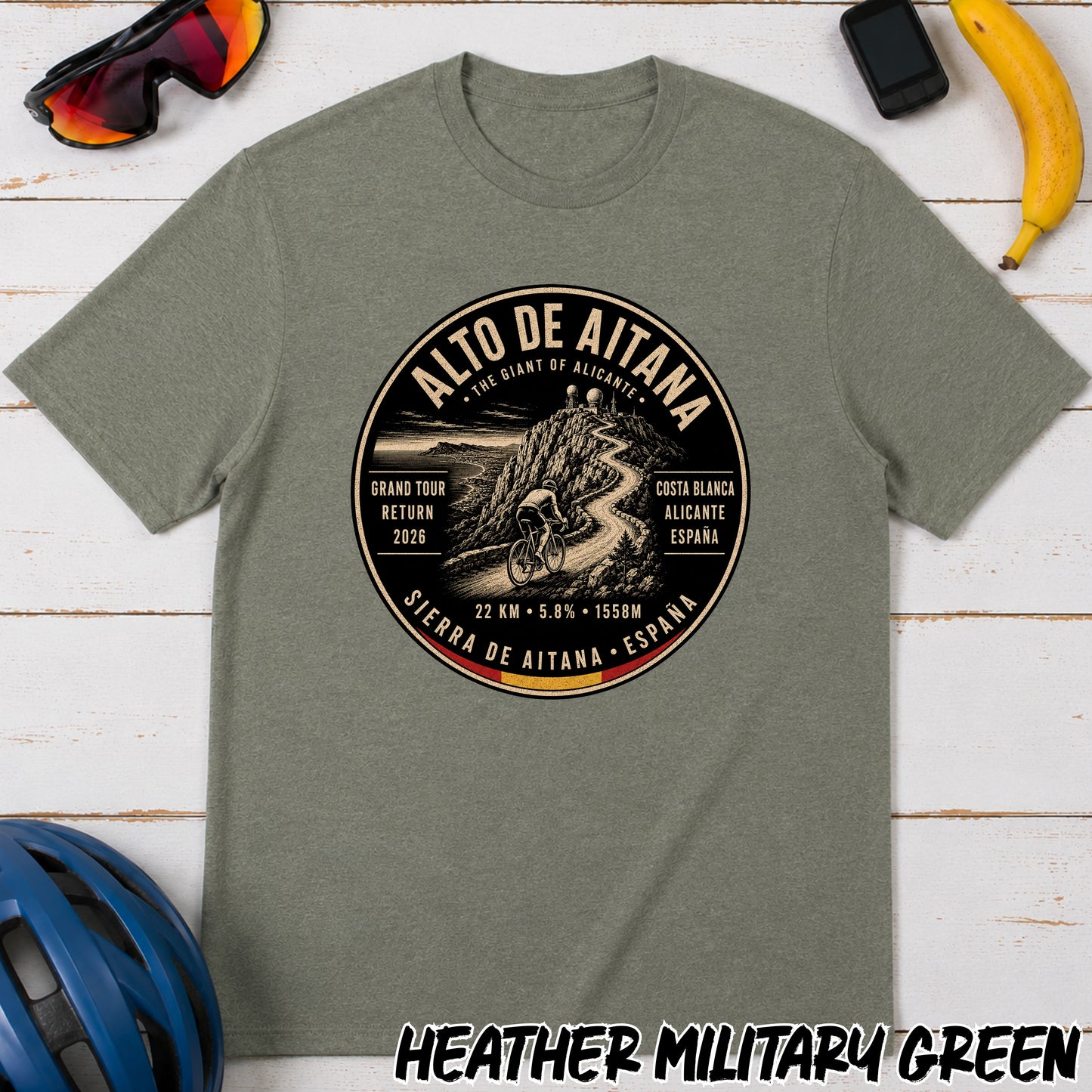 Alto de Aitana Cycling Tee — Vintage Costa Blanca Ride Graphic T-Shirt