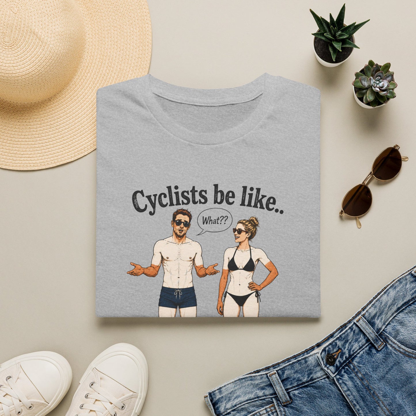 Cyclists Be Like... T-Shirt — Funny Cycling Tan Lines Graphic Tee