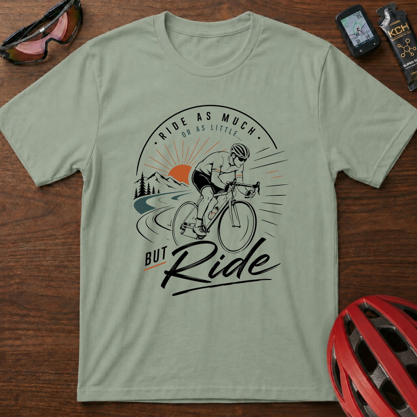 Cycling T‑Shirt — Eddie Merckx 'Ride as Much or as little' Vintage Road Bike Tee