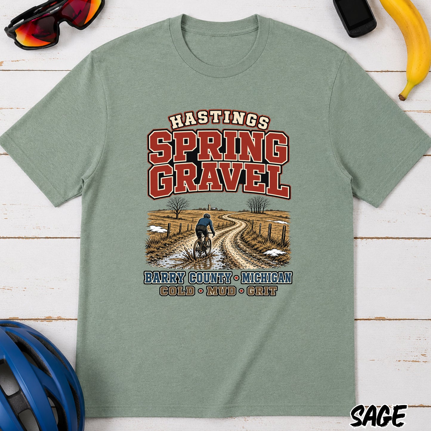 Spring Gravel T-Shirt — Hastings Gravel Ride Graphic Tee
