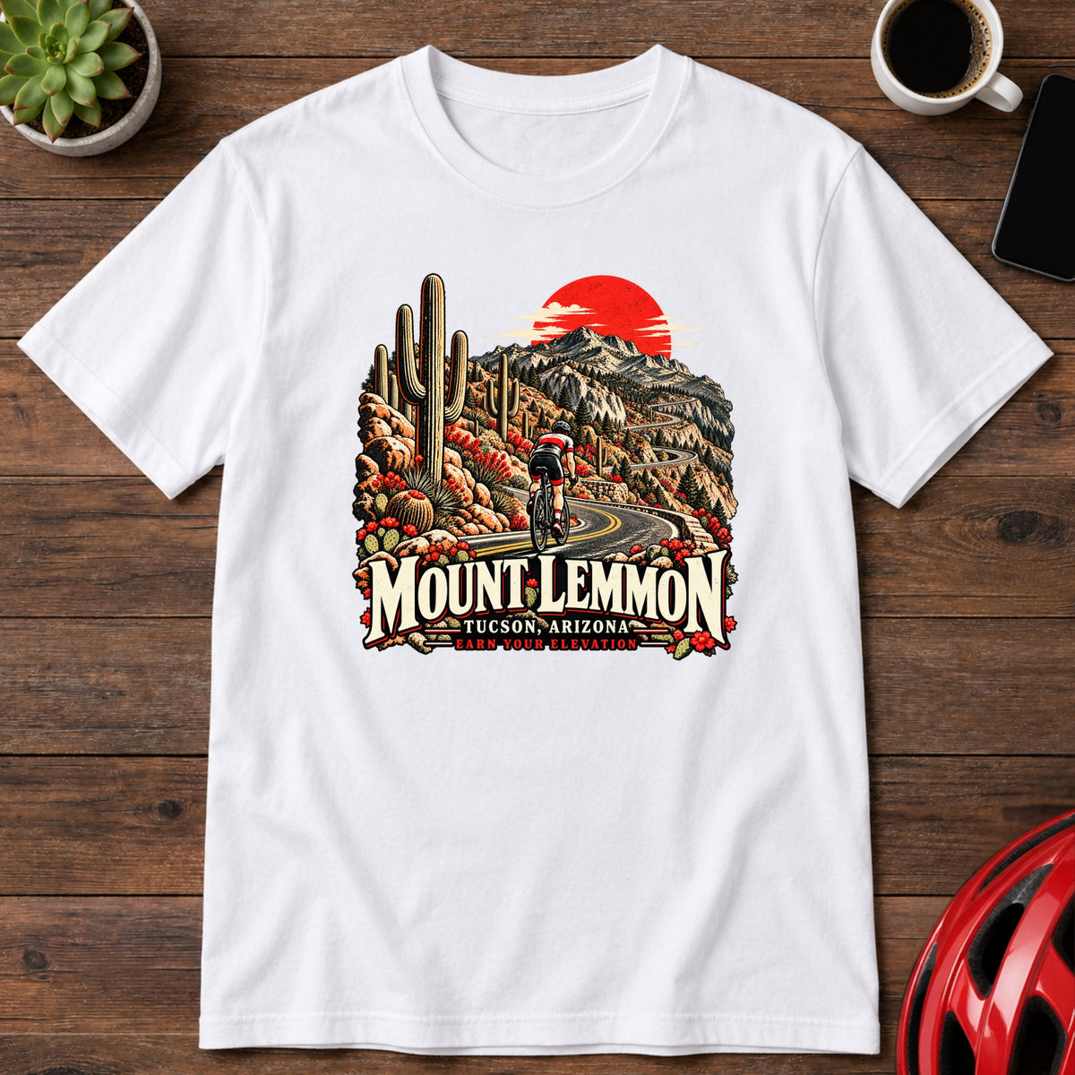 Mount Lemmon Arizona Cycling T-Shirt(Global)