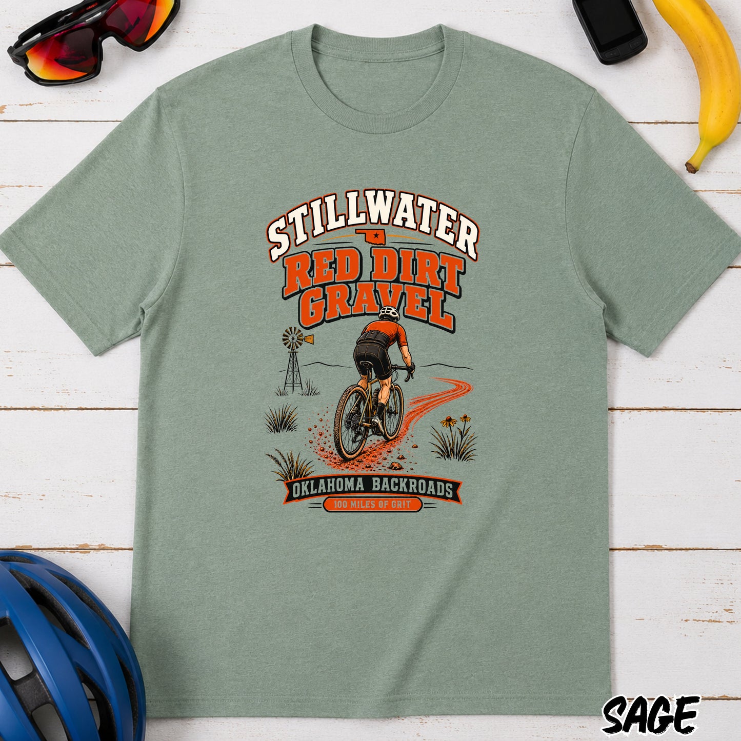Stillwater Red Dirt Gravel T-Shirt — Oklahoma Gravel Cycling Tee