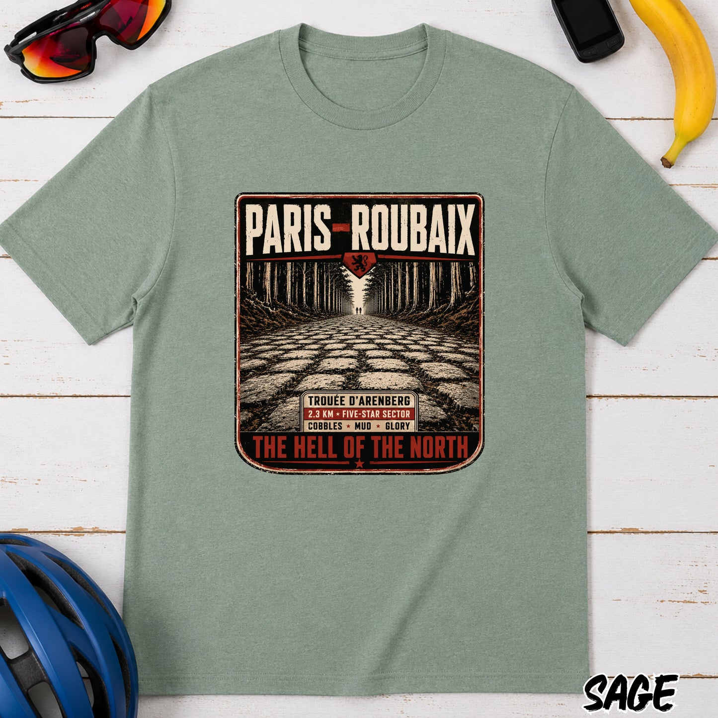 Paris–Roubaix Cycling T-Shirt — Vintage 'Hell of the North' Race Tee