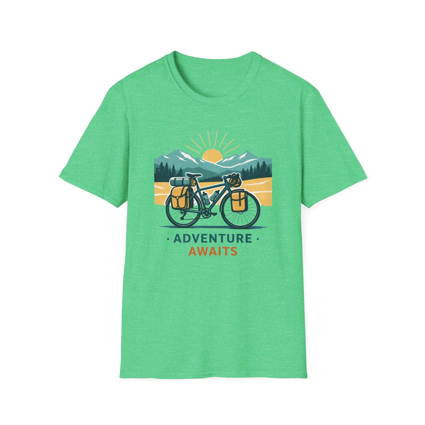 Adventure Awaits Bike Packing Cycling  T-Shirt