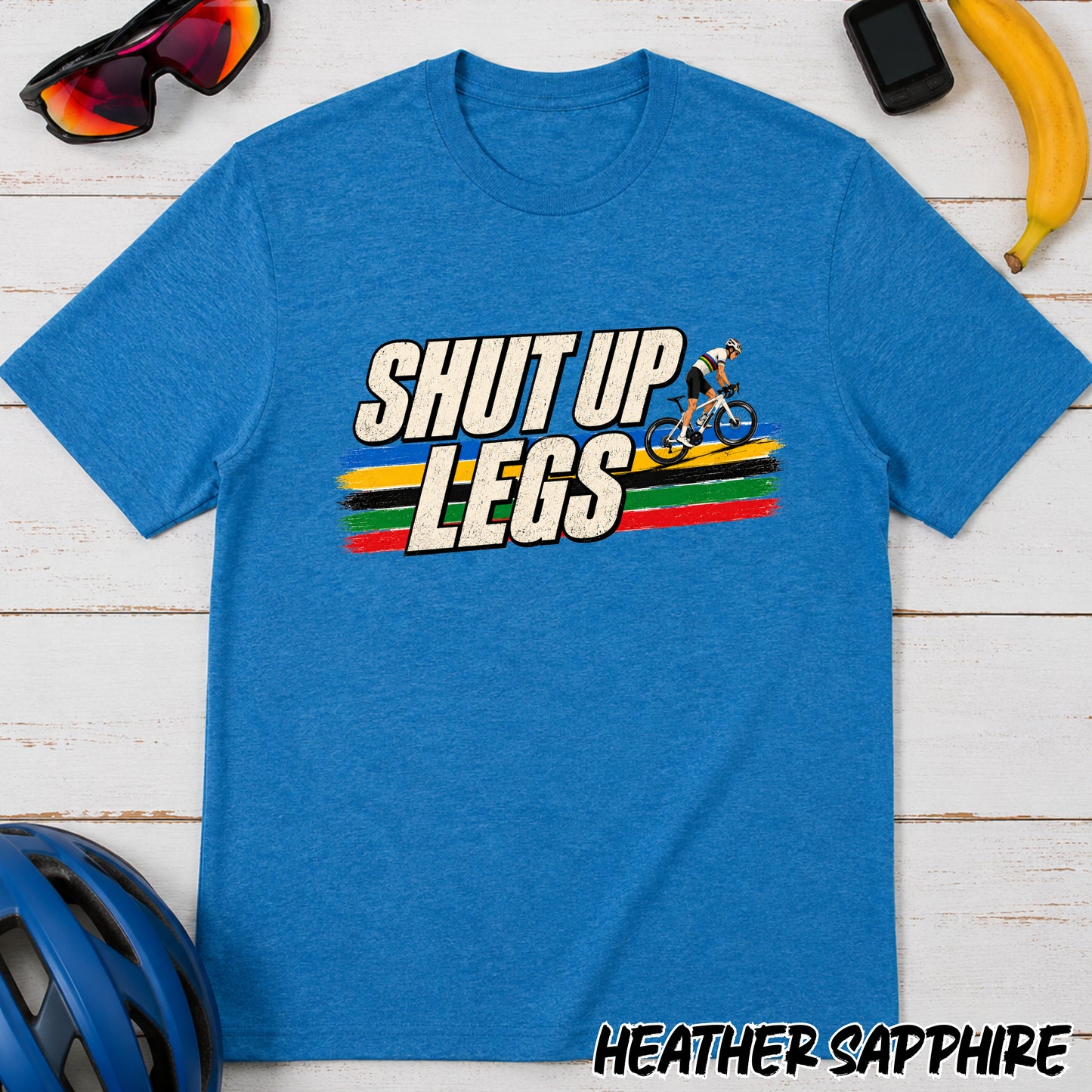 Shut Up Legs Cycling T-Shirt — Retro Road Bike Racing Tee