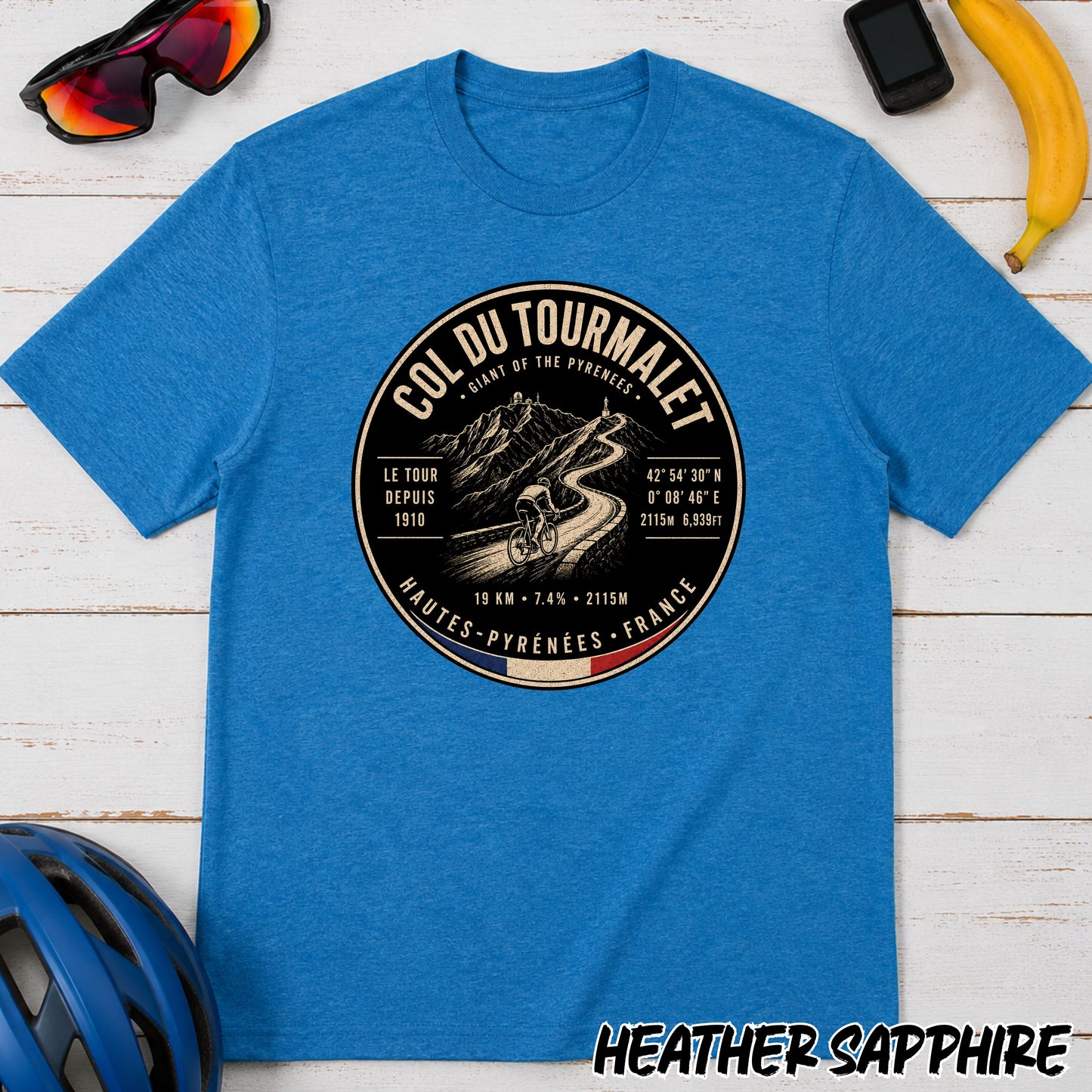 Col du Tourmalet Cycling T‑Shirt — Tour de France Tee