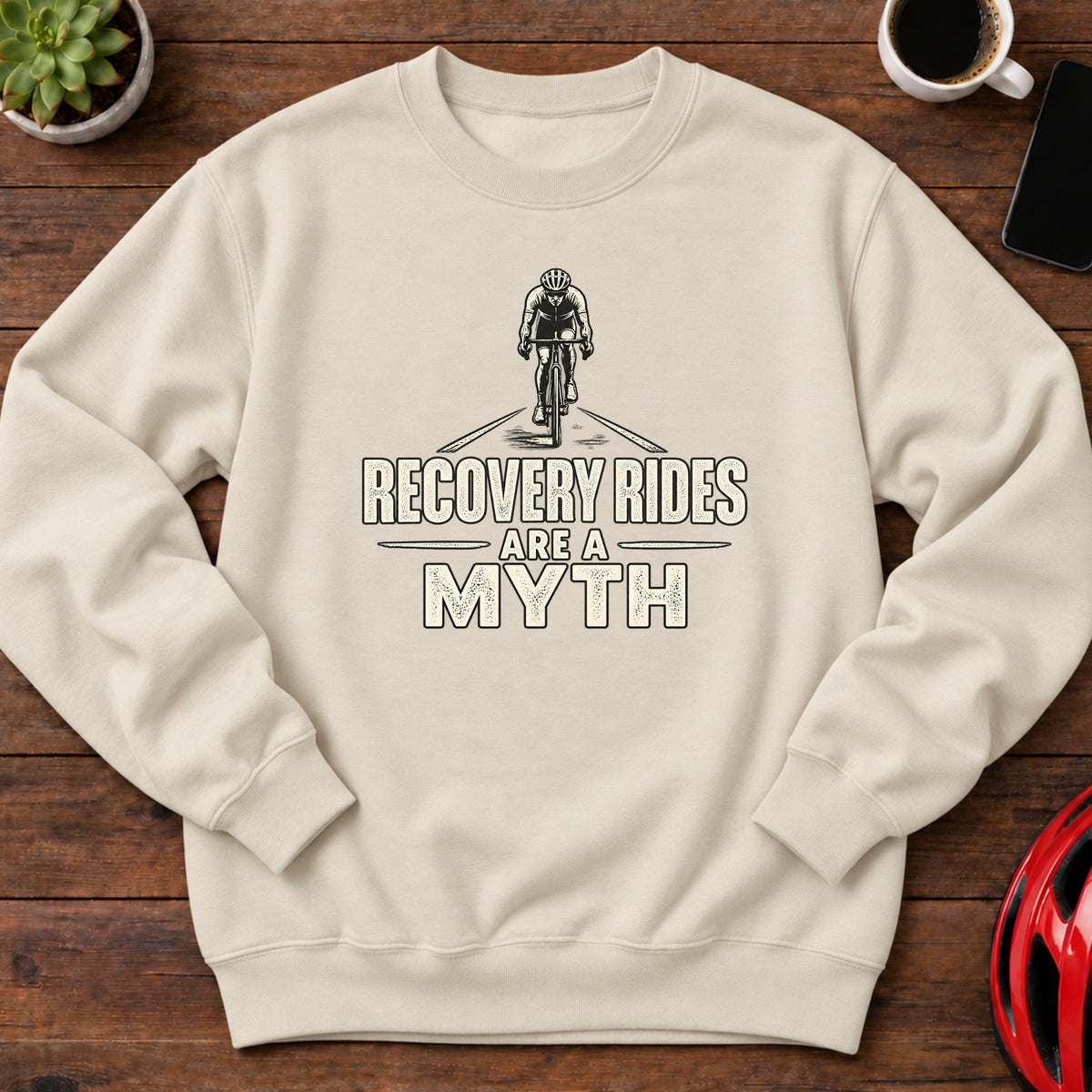 Recovery Rides Are a Myth Cycling Sweatshirt(Global)