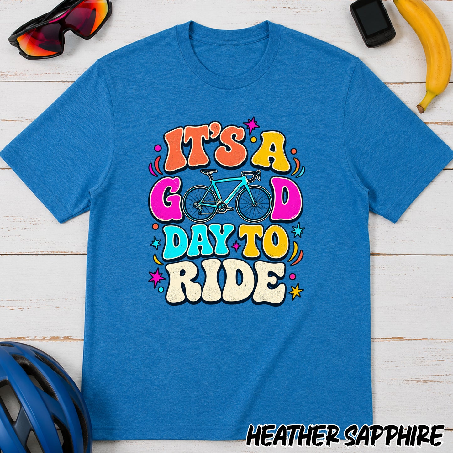 Bike T-Shirt — "It's a Good Day to Ride" Retro Cycling Tee