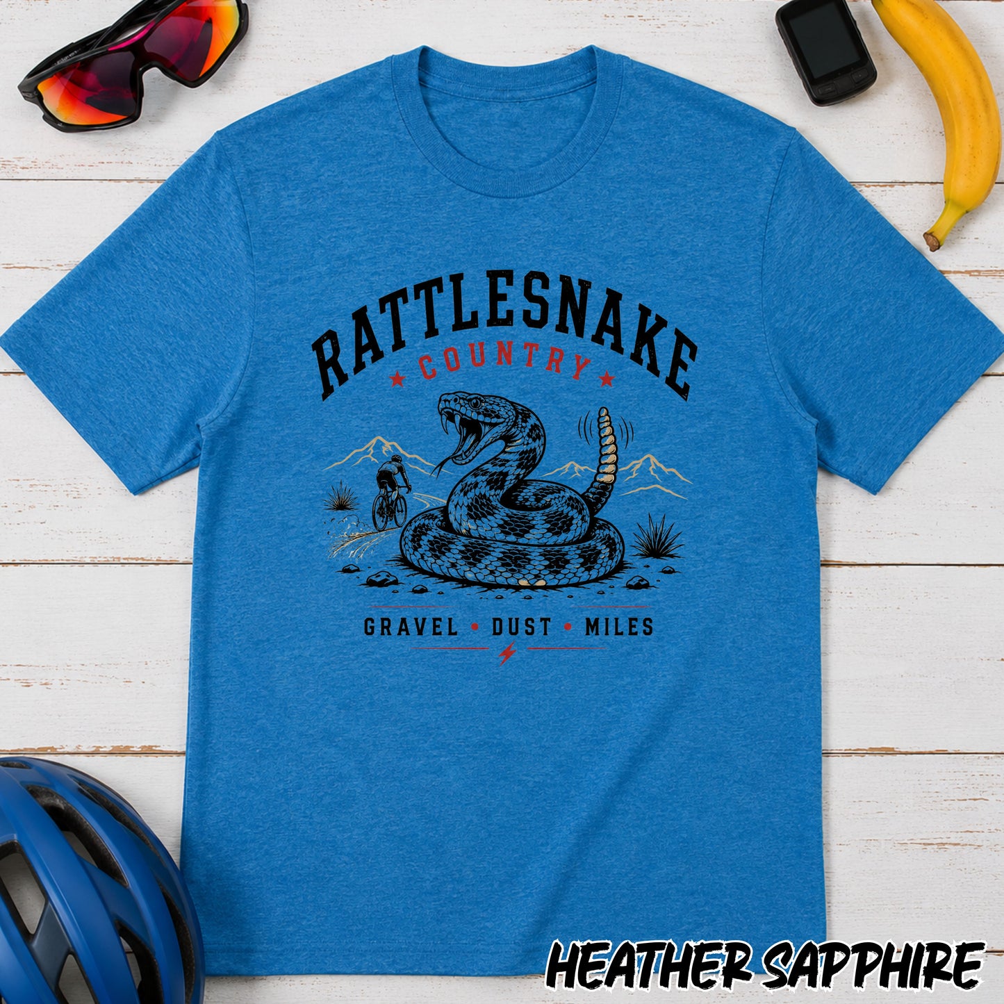 Gravel Cycling T-Shirt. Rattlesnake Gravel Race T-Shirt