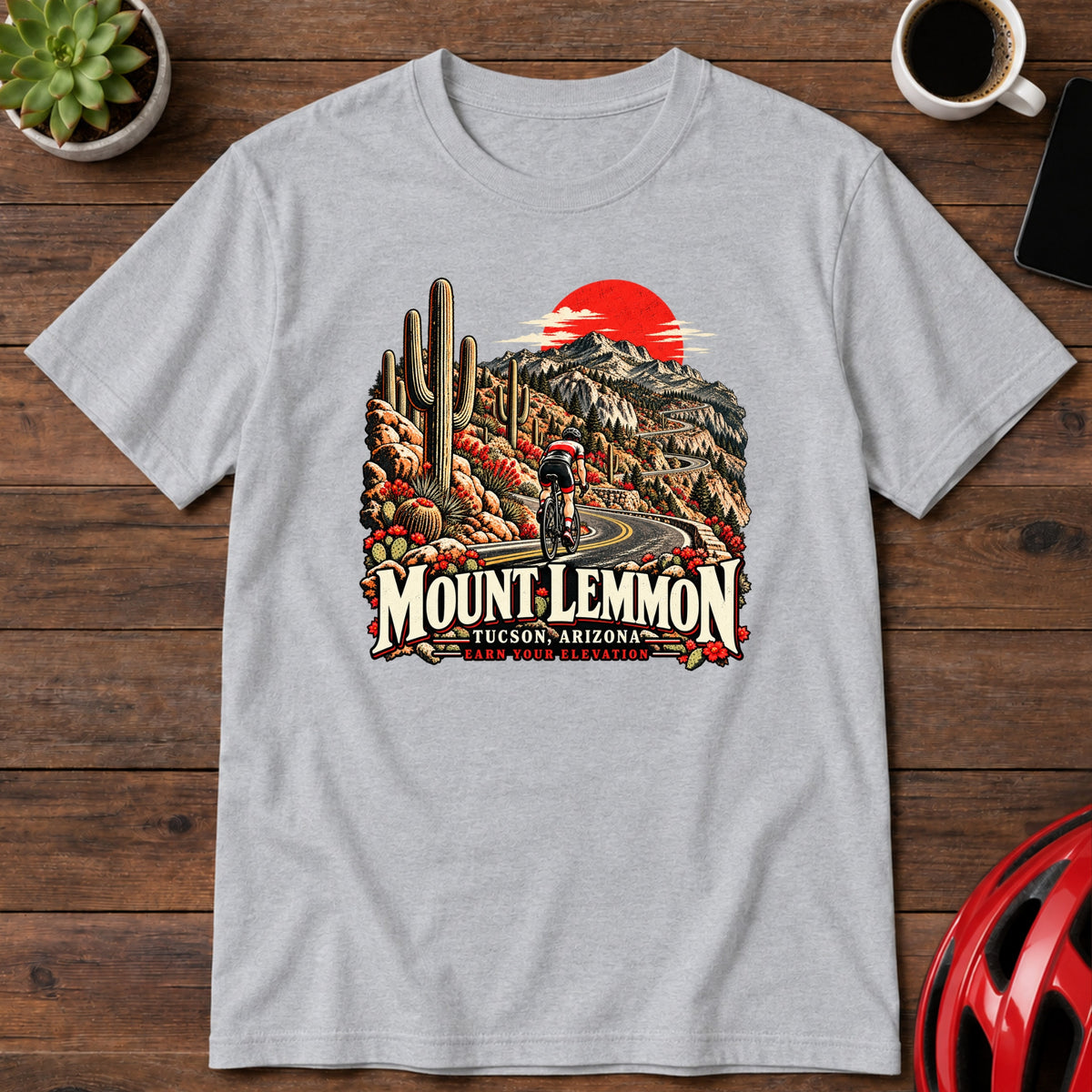 Mount Lemmon Arizona Cycling T-Shirt(Global)
