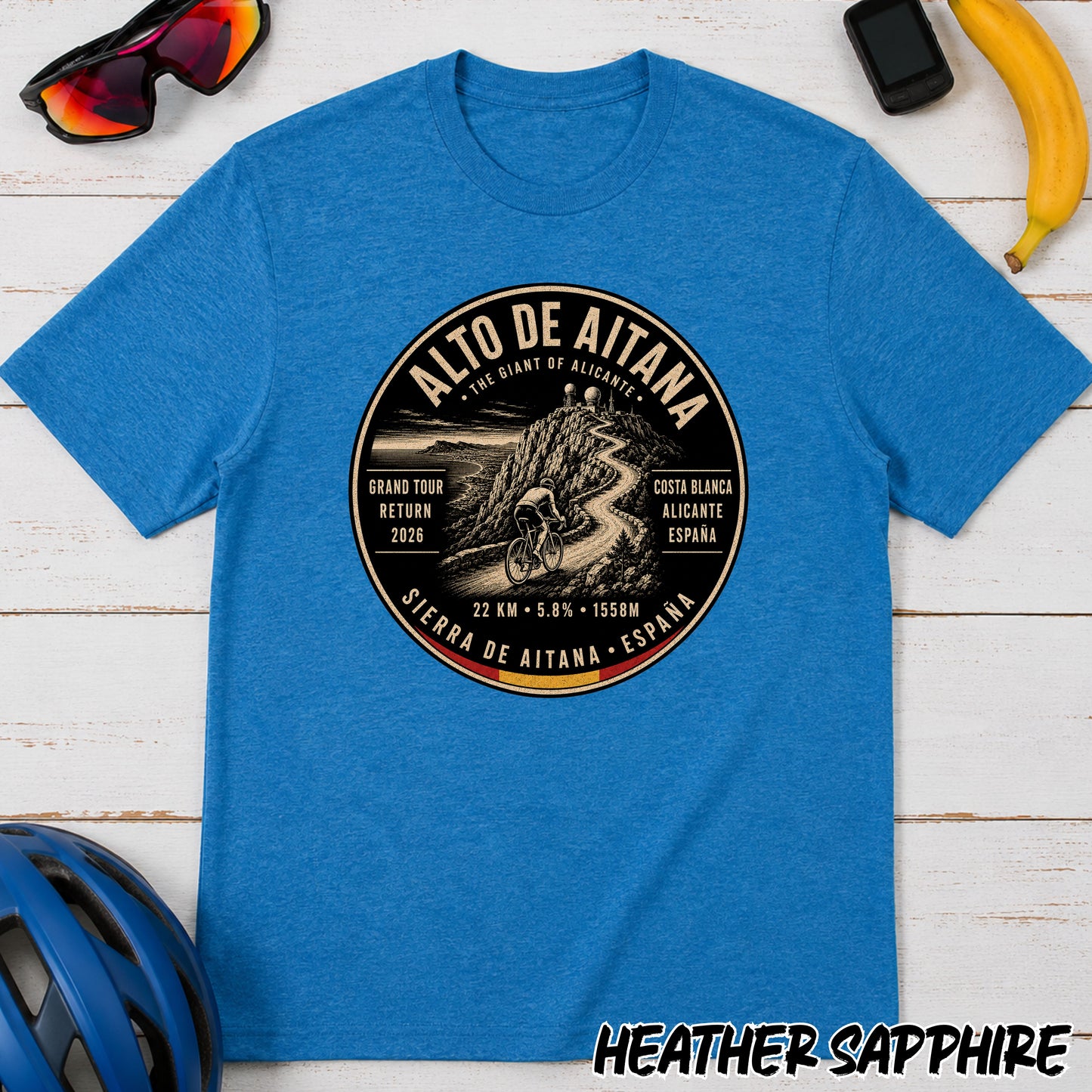Alto de Aitana Cycling Tee — Vintage Costa Blanca Ride Graphic T-Shirt