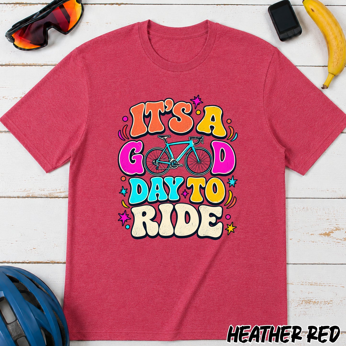 Bike T-Shirt — "It's a Good Day to Ride" Retro Cycling Tee