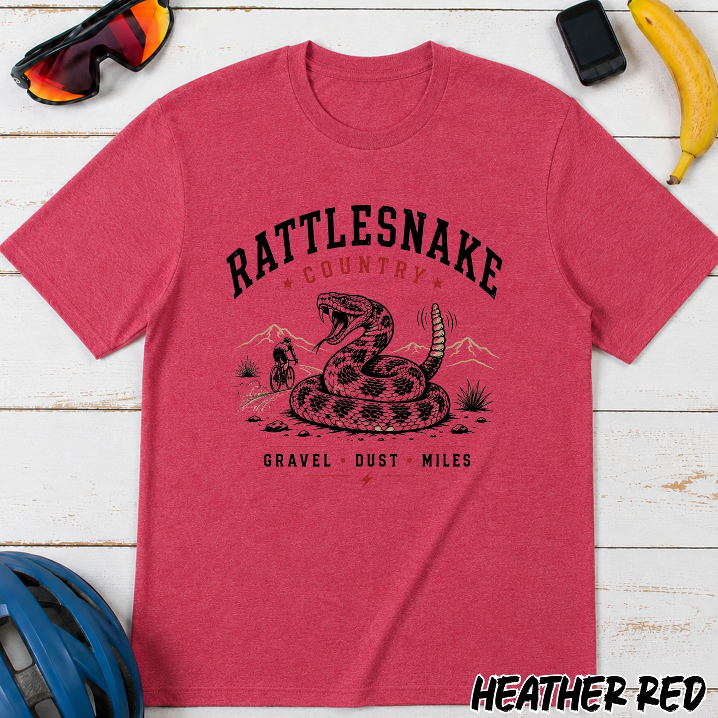 Gravel Cycling T-Shirt. Rattlesnake Gravel Race T-Shirt