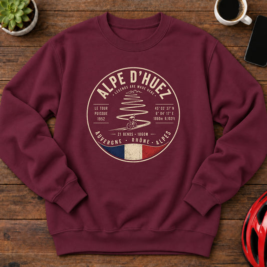 Alpe d'Huez Cycling Crewneck Sweatshirt(Global)