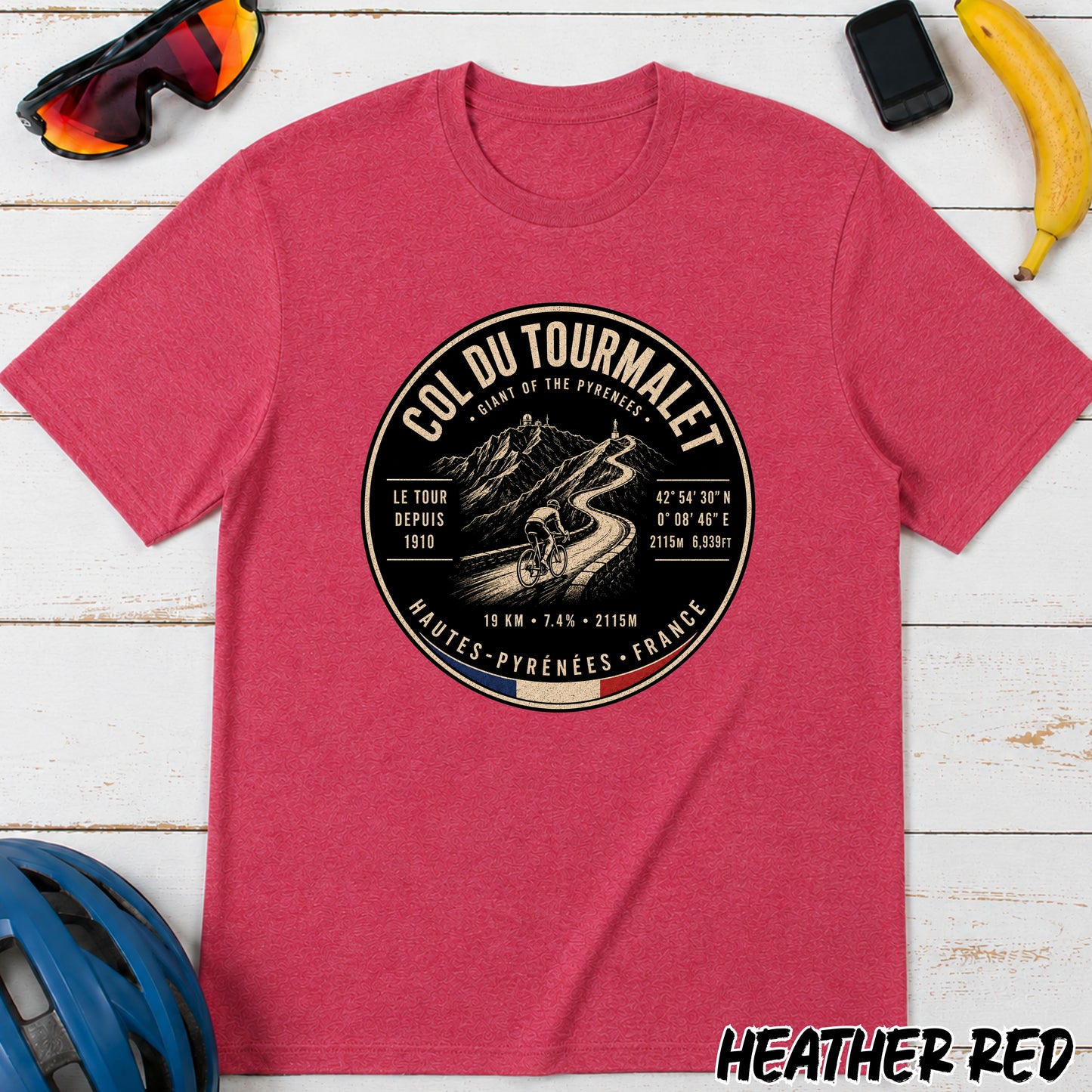Col du Tourmalet Cycling T‑Shirt — Tour de France Tee