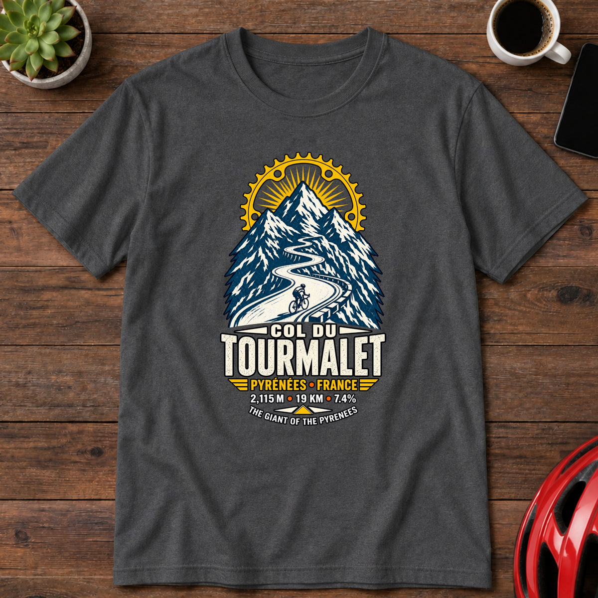 Col du Tourmalet Cycling Climb Tee (Global)