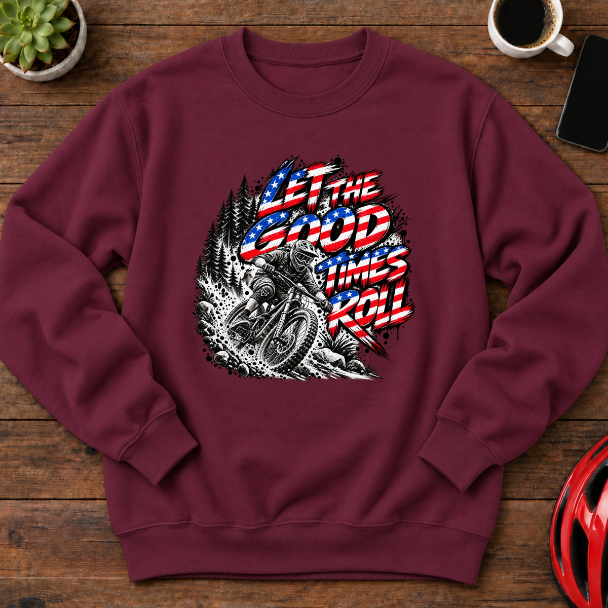 Let the Good Times Roll Downhill MTB Sweatshirt(Global)
