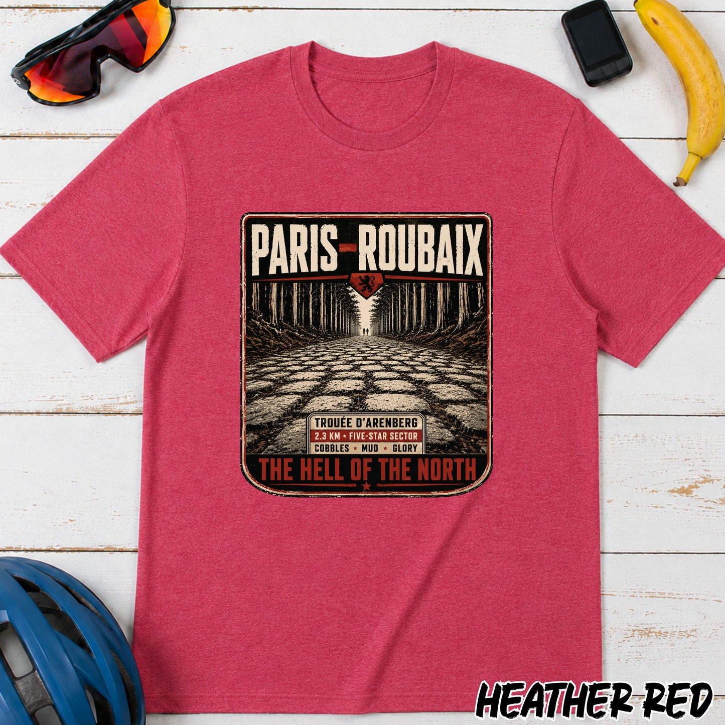 Paris–Roubaix Cycling T-Shirt — Vintage 'Hell of the North' Race Tee