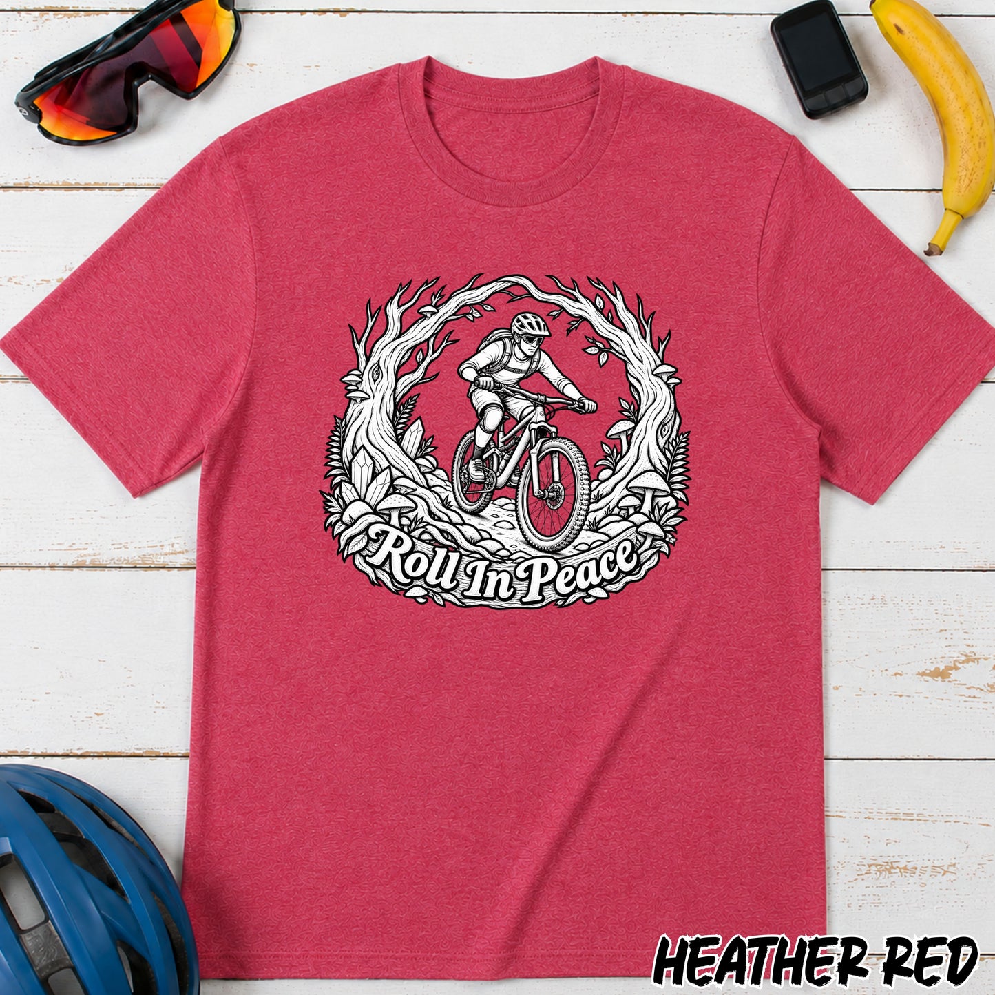 Mountain Biker T‑Shirt — 'Rollin' in Peace' Graphic Tee