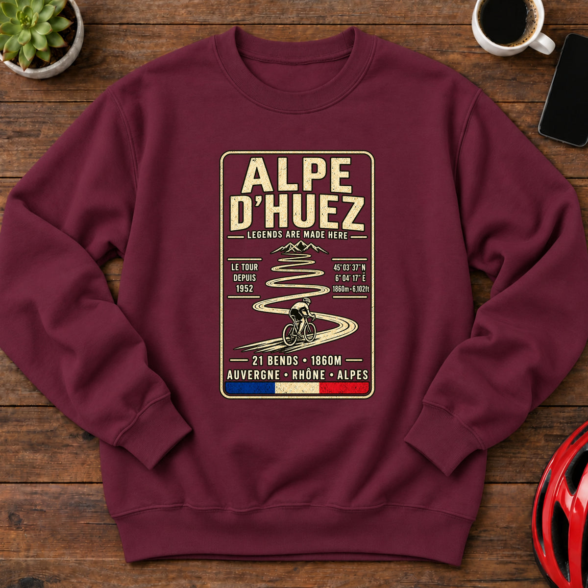 Alpe d'Huez Cycling Sweatshirt(Global)