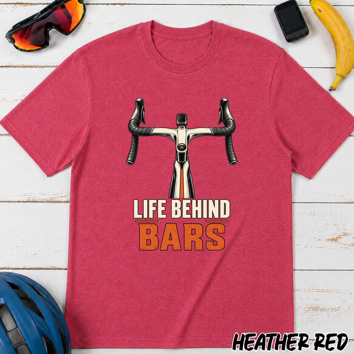 Life Behind Bars Bicycle T-Shirt — Road Bike Handlebar Graphic Tee