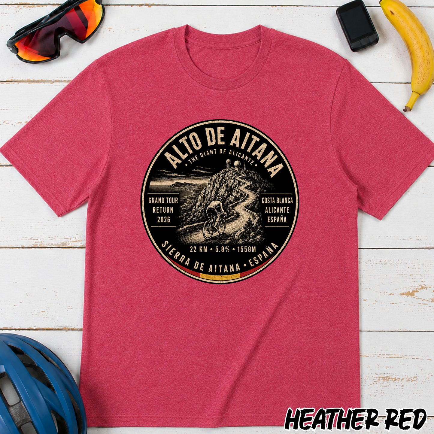 Alto de Aitana Cycling Tee — Vintage Costa Blanca Ride Graphic T-Shirt