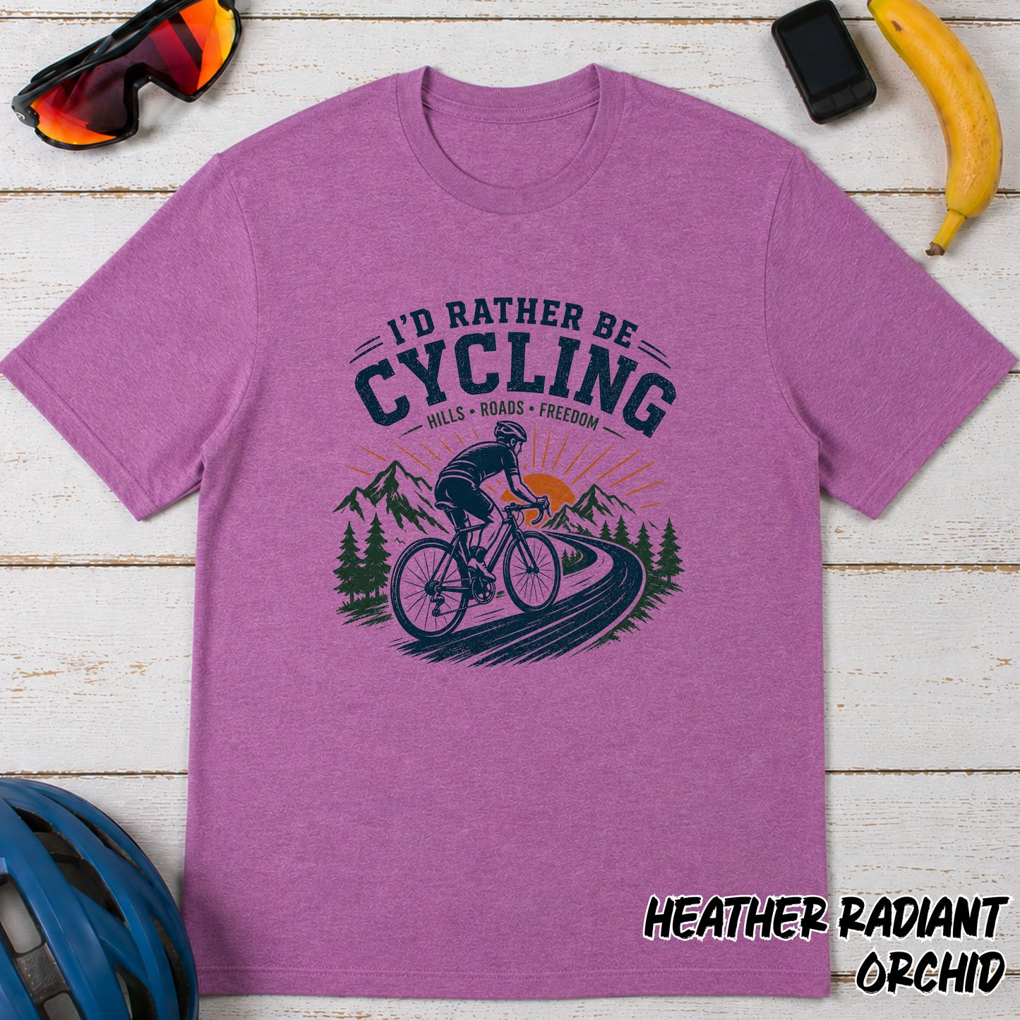 I'd Rather Be Cycling T-Shirt-Funny Tee for Cyclists