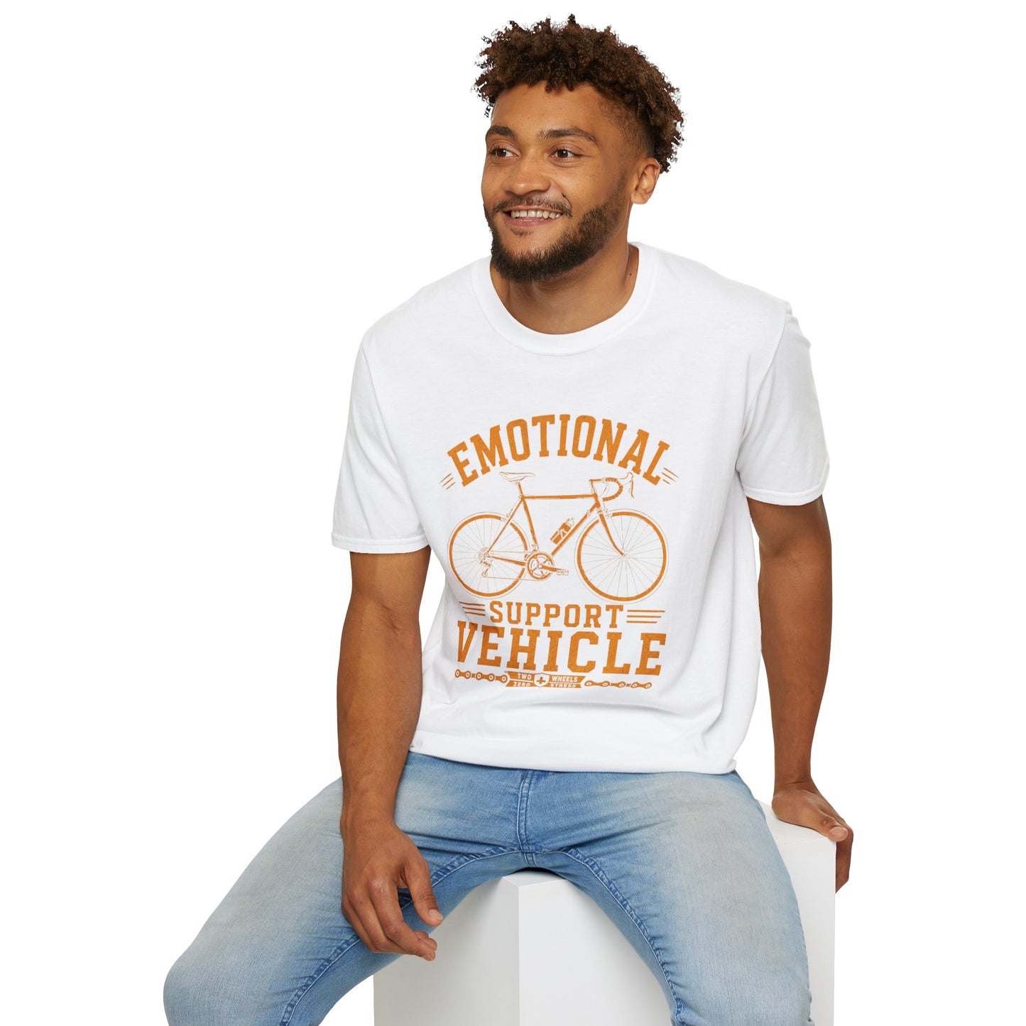 Classic Bicycle Emotional Support Vehicle T-Shirt — Bicycle Graphic Tee for Cyclists & Bike Lovers