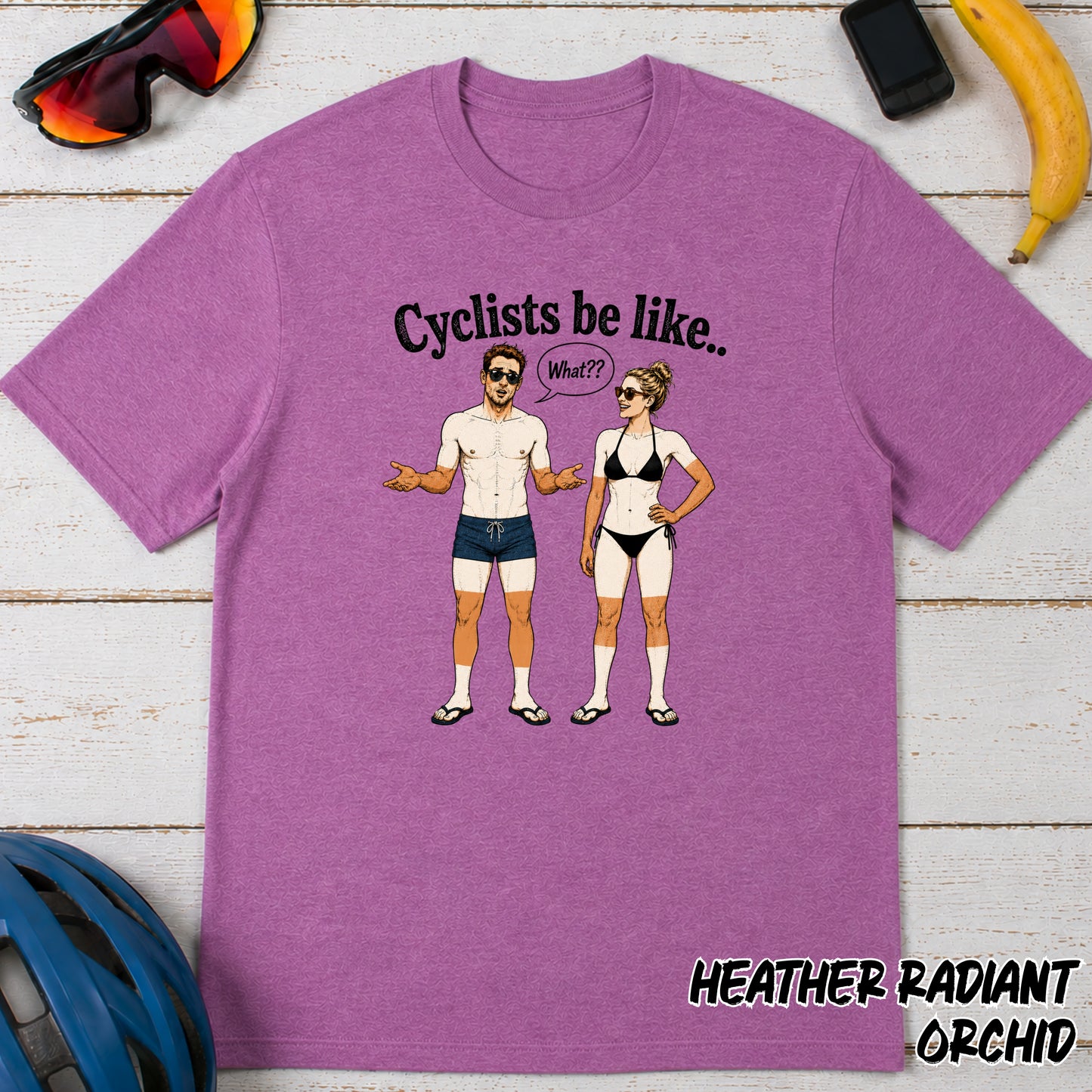 Cyclists Be Like... T-Shirt — Funny Cycling Tan Lines Graphic Tee