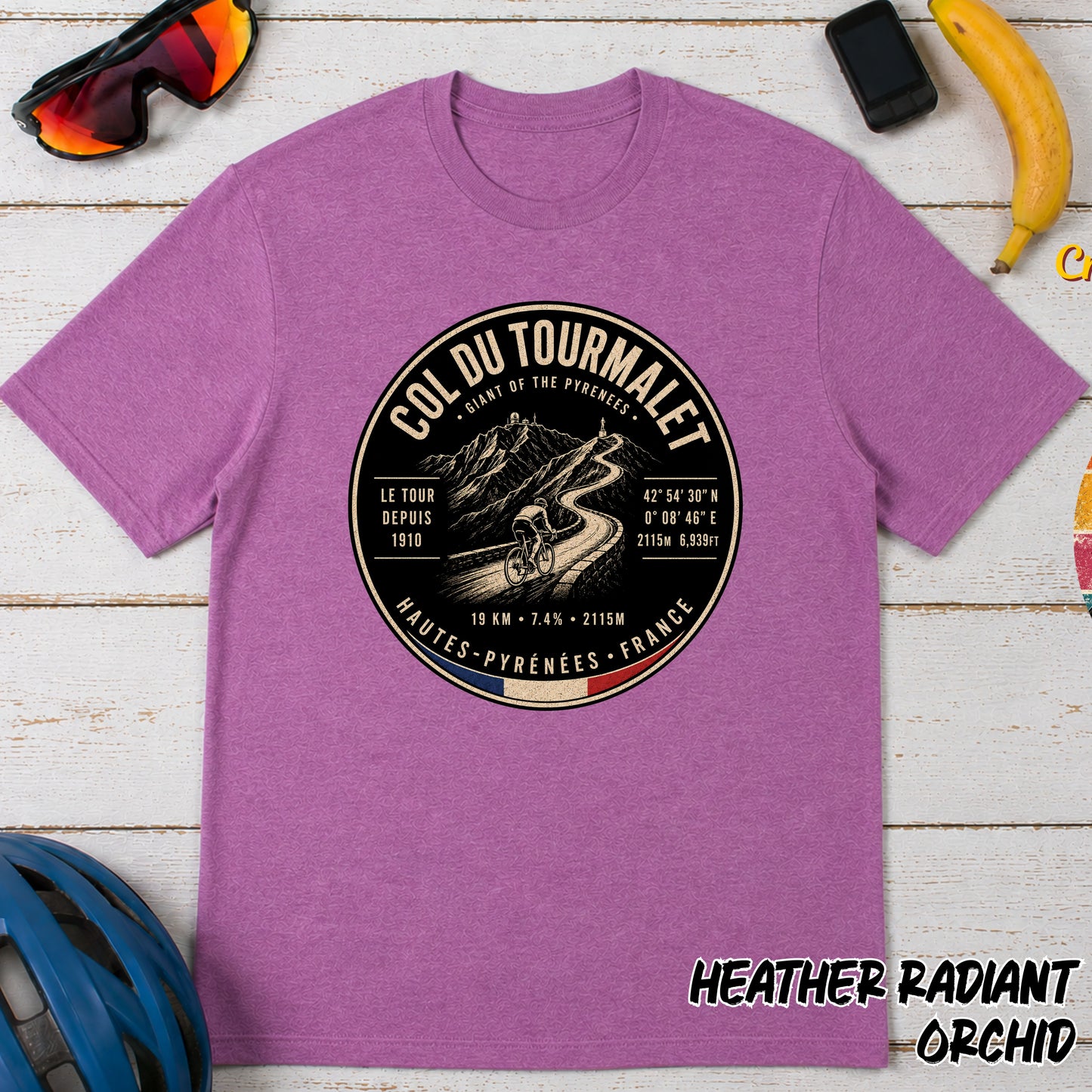 Col du Tourmalet Cycling T‑Shirt — Tour de France Tee
