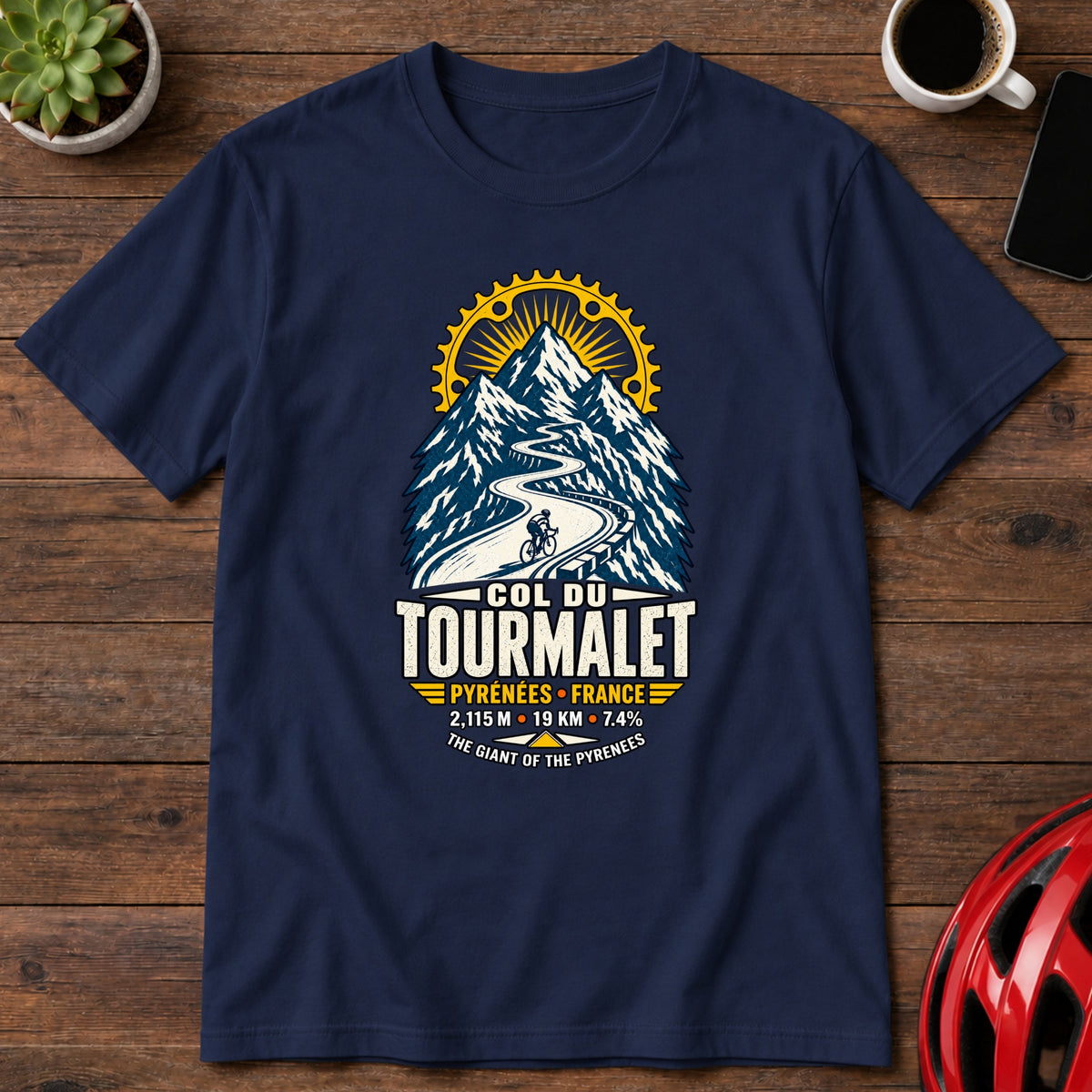 Col du Tourmalet Cycling Climb Tee (Global)
