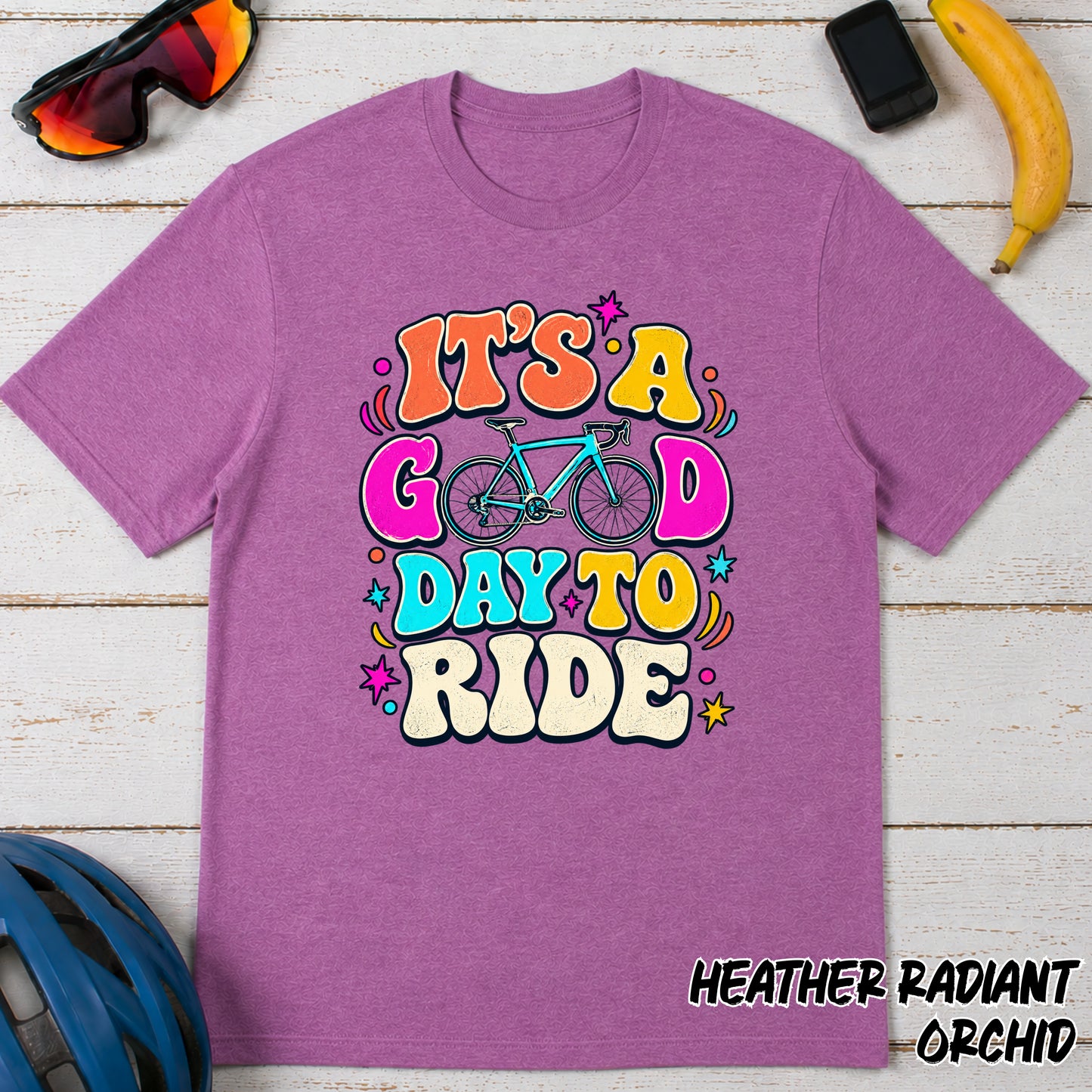 Bike T-Shirt — "It's a Good Day to Ride" Retro Cycling Tee