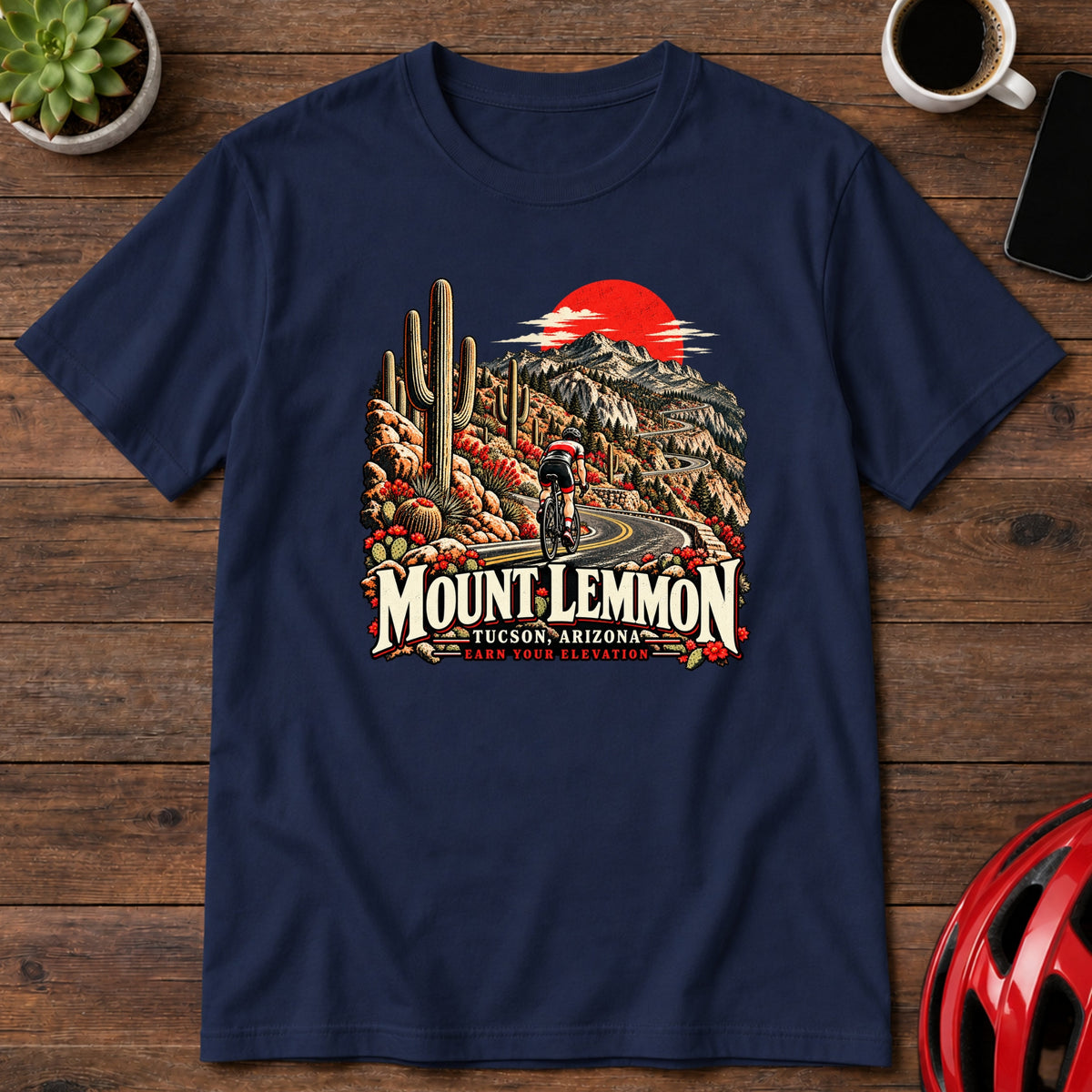 Mount Lemmon Arizona Cycling T-Shirt(Global)