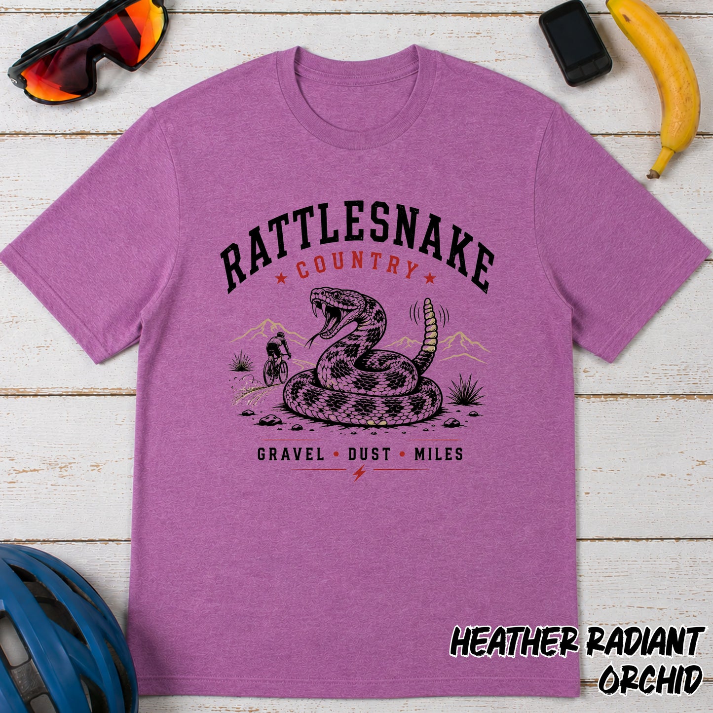 Gravel Cycling T-Shirt. Rattlesnake Gravel Race T-Shirt