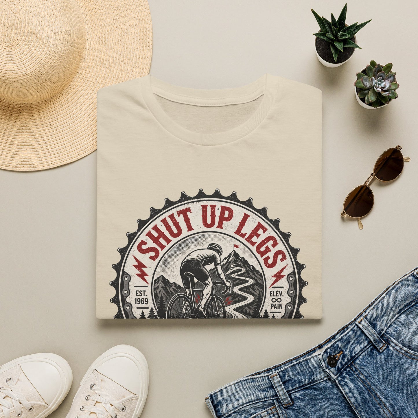 Shut Up Legs Cycling T-Shirt — Vintage Bike Race Graphic Tee