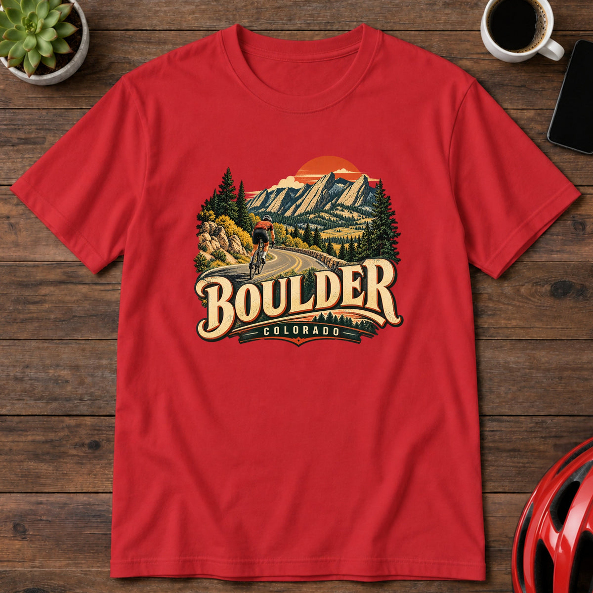 Boulder Colorado Cycling T-Shirt(Global)