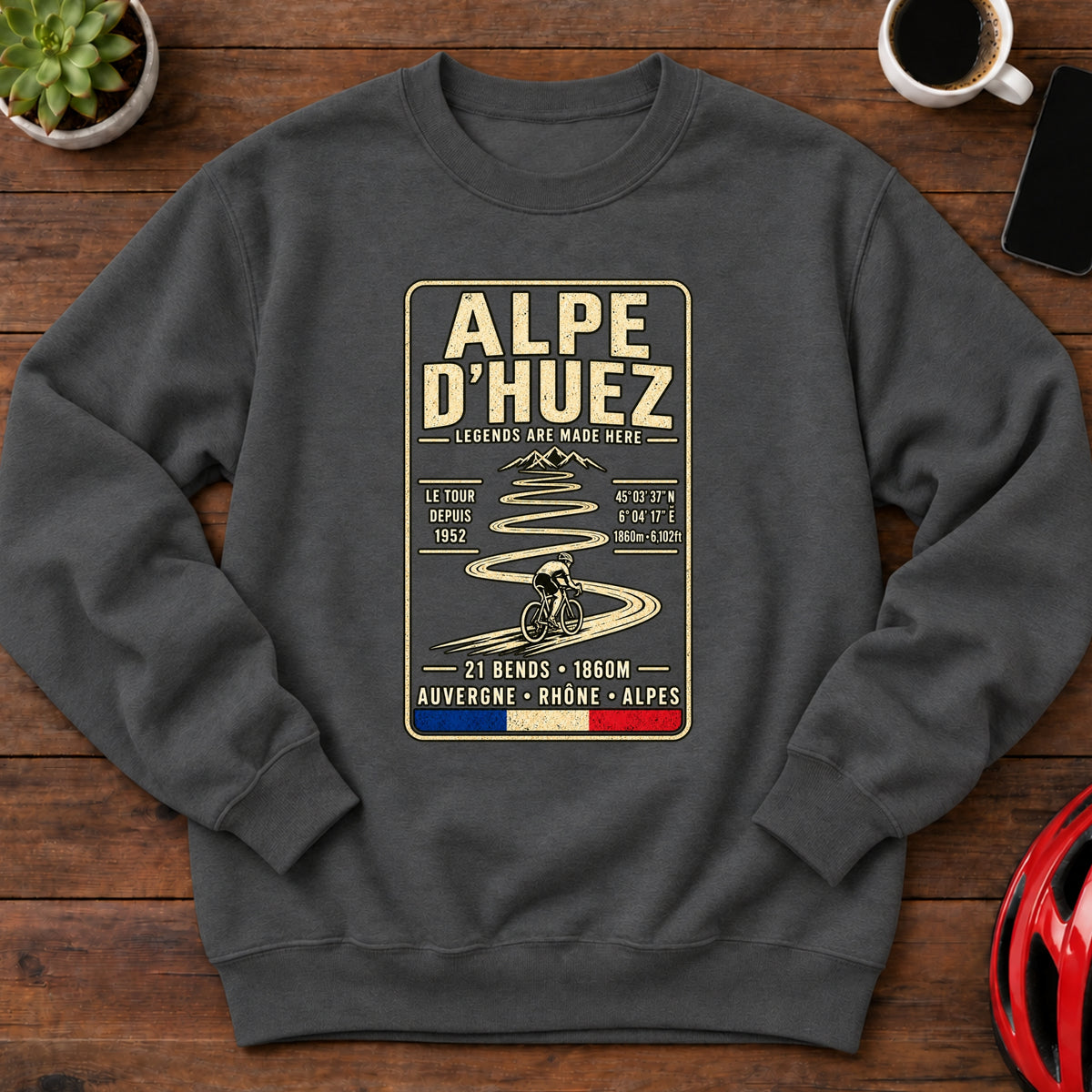 Alpe d'Huez Cycling Sweatshirt(Global)