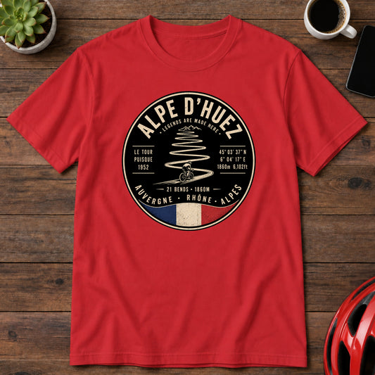 Alpe d’Huez Iconic French Alps Climb Cycling T-Shirt (Global)