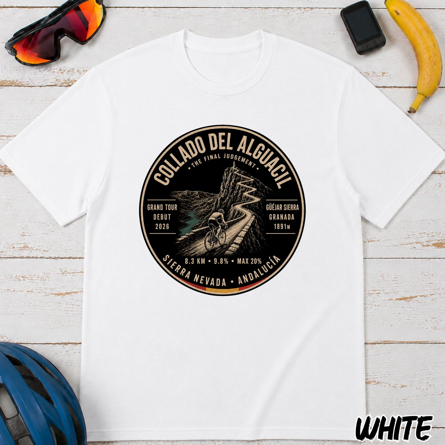 Collado Del Alguacil Mountain Road Cycling T-Shirt — La Vuelta Tee