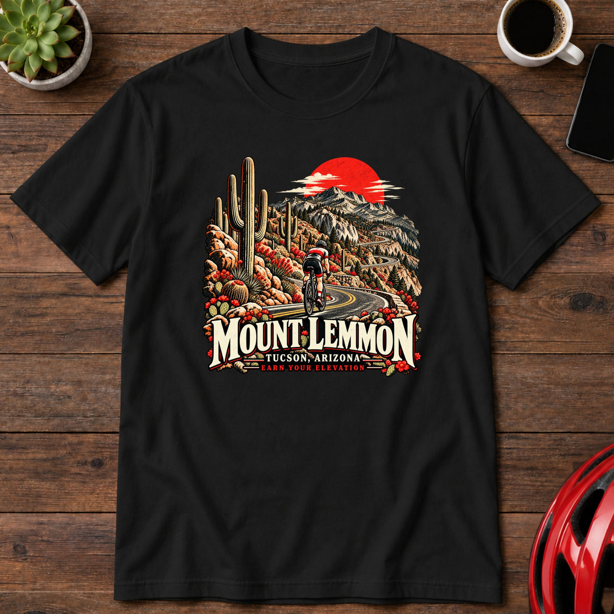 Mount Lemmon Arizona Cycling T-Shirt(Global)